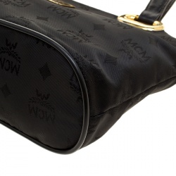 MCM Black Visetos Nylon Tote