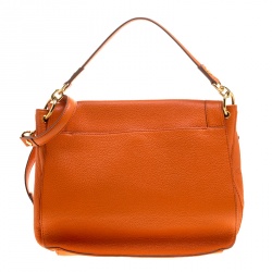 Pre Owned MCM Orange Leather Shoulder Bag