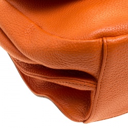 Pre Owned MCM Orange Leather Shoulder Bag