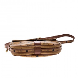 MCM Cognac Visetos Coated Canvas Crossbody Bag