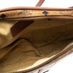 MCM Cognac Visetos Coated Canvas Crossbody Bag