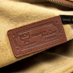 MCM Cognac Visetos Coated Canvas Crossbody Bag