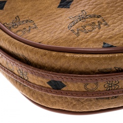 MCM Cognac Visetos Coated Canvas Crossbody Bag