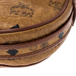 MCM Cognac Visetos Coated Canvas Crossbody Bag