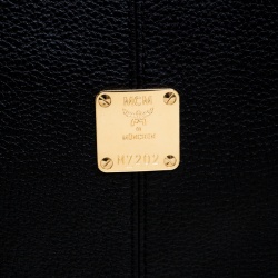 MCM Black Leather Satchel
