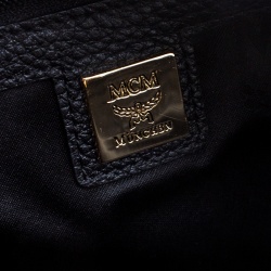 MCM Black Leather Satchel