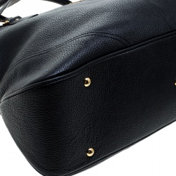 MCM Black Leather Satchel