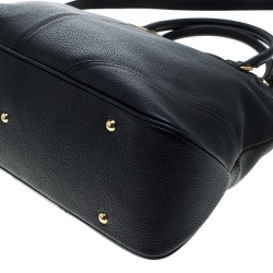 MCM Black Leather Satchel