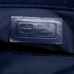 MCM Dark Blue Nylon Visetos Chain Tote