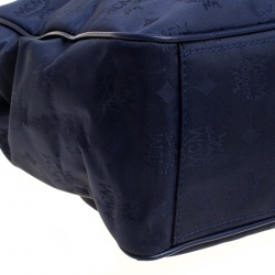 MCM Dark Blue Nylon Visetos Chain Tote
