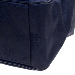 MCM Dark Blue Nylon Visetos Chain Tote