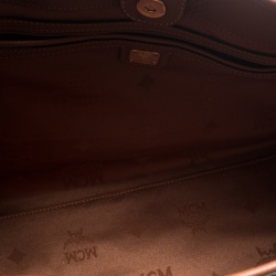 MCM Multicolor Animal Print Leather Shopper Tote