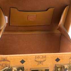 MCM Cognac Leather Berlin Top Handle Shoulder Bag