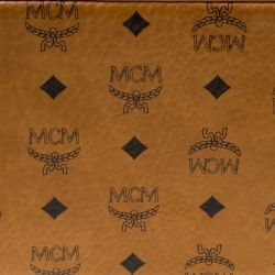 MCM Cognac Leather Berlin Top Handle Shoulder Bag