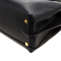 MCM Black Leather Medium Milla Tote