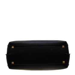 MCM Black Leather Medium Milla Tote
