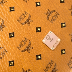 MCM Cognac Visetos Coated Canvas and Leather Crossbody Bag
