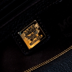 MCM Black Leather Bowler Bag