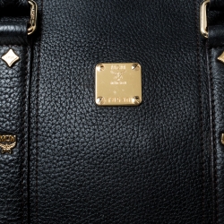 MCM Black Leather Bowler Bag