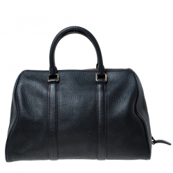 MCM Black Leather Bowler Bag