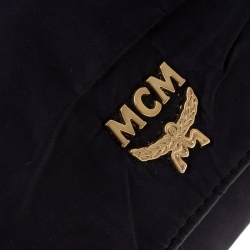 MCM Purple Satin Flap Clutch