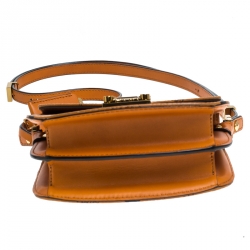 MCM Cognac Visetos Coated Canvas and Leather Patricia Crossbody Bag