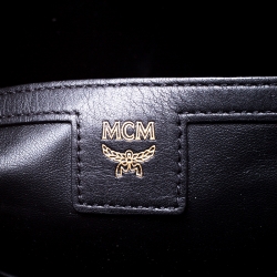 MCM Cognac Visetos Leather Large Stark Backpack