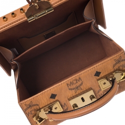 MCM Cognac Leather Berlin Top Handle Shoulder Bag