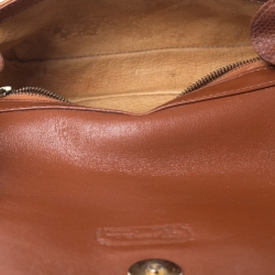 Pre Owned MCM Cognac Visetos Coated Canvas Crossbody Bag