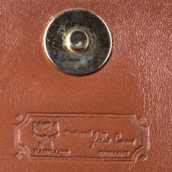 Pre Owned MCM Cognac Visetos Coated Canvas Crossbody Bag