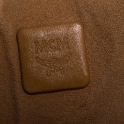 MCM Cognac Visetos Coated Canvas Tote