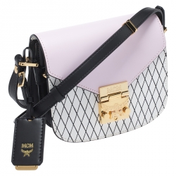 MCM Tri Color Leather Patricia Rombi Crossbody Bag