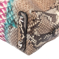 MCM Multicolor Python Boston Satchel