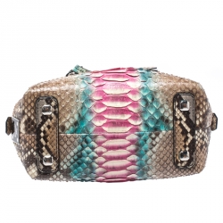 MCM Multicolor Python Boston Satchel