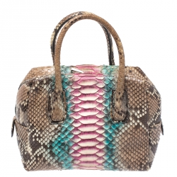 MCM Multicolor Python Boston Satchel