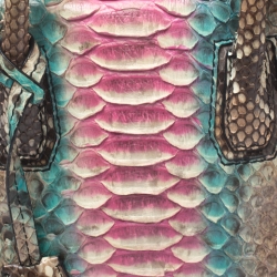 MCM Multicolor Python Boston Satchel