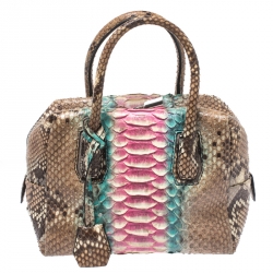 MCM Multicolor Python Boston Satchel