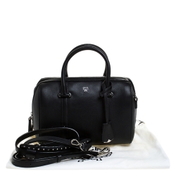Pre Owned MCM Black Leather Ella Boston Bag