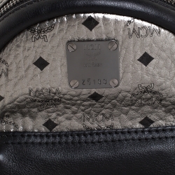 MCM Silver Visetos Coated Canvas Mini Studs Stark Backpack
