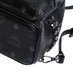 MCM Black Visetos Coated Canvas X-Mini Bebe Boo Backpack