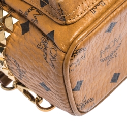 MCM Brown Visetos Coated Canvas X-Mini Bebe Boo Backpack
