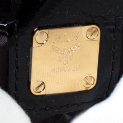 Pre Owned MCM Black Croc Embossed Leather Satchel