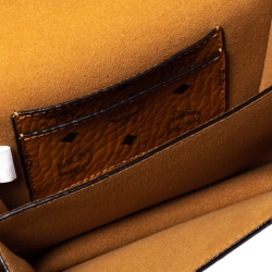 MCM Cognac Visetos Coated Canvas Mini Rabbit Shoulder Bag
