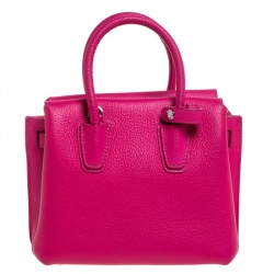 Pre Owned MCM Pink Leather Mini Milla Tote