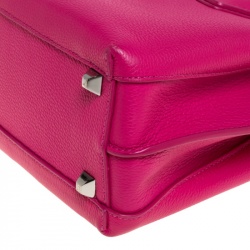 Pre Owned MCM Pink Leather Mini Milla Tote