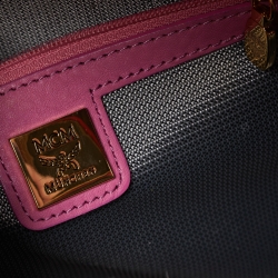 Pre Owned MCM Pink Visetos Coated Canvas and Leather Stud Stark Backpack