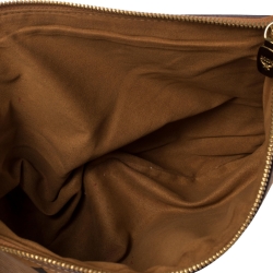 Pre Owned MCM Tan Visetos Coated Canvas Liz Reversible Tote