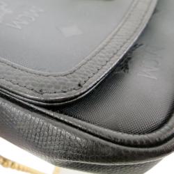 Pre Owned MCM Black Leather Crossbody 