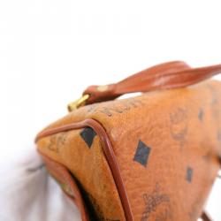 Pre Owned MCM Brown Conyac Visetos Boston