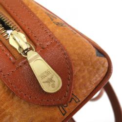 Pre Owned MCM Brown Conyac Visetos Boston